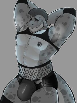 1boy 2024 alligator alligatorid anthro anthro_focus anthro_only anthro_solo armpit_hair armpits arms_behind_back bulge bulge_through_clothing crocodile crocodilian crocodylid digital_drawing_(artwork) digital_media_(artwork) edgybambi five_nights_at_freddy's five_nights_at_freddy's:_security_breach flaccid hair hairy hairy_armpits jayjay_(artist) latex latex_bodysuit latex_clothing latex_gloves latex_stockings latex_suit legwear legwear_only male male_anthro male_focus male_only mohawk mohawk_(hairstyle) monochrome montgomery_gator_(fnaf) muscles muscular muscular_anthro muscular_male musk_clouds nipple_piercing nipples partially_clothed partially_clothed_male pecs penis penis_outline pierced_nipples piercing piercings reptile reptile_humanoid scottgames smile smiley_face solo solo_anthro solo_focus solo_in_panel solo_male steel_wool_studios tail