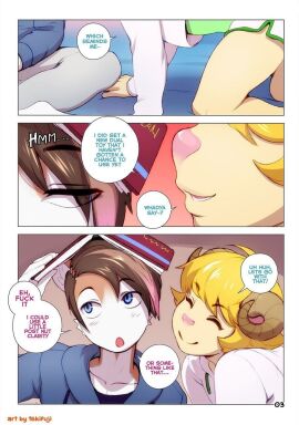 2boys 2femboys bed bedroom blonde_hair brown_hair dyed_hair femboy femboy_fox flirting fox fox_boy fox_ears fox_male fox_tail horns in_bed in_bedroom keiran_tracey keiran_tracey_(character) milo_stefferson milo_stefferson_(character) ram ram_horns sheep sheep_boy tokifuji twink twinks