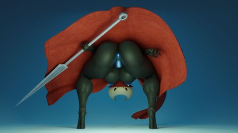 2023 2_horns 3d 5_fingers anthro anus areola arthropod ass black_body black_breasts black_butt black_hands black_legs black_skin blue_anus blue_areola blue_nipples blue_pussy breasts cloak clothing digital_media_(artwork) female fingers genitals hi_res holding_melee_weapon holding_object holding_sword holding_weapon hollow_knight horn hornet_(hollow_knight) lolla4567 looking_at_viewer melee_weapon nail_(weapon) nails nipples orange_eyes pussy red_cloak red_clothing shadow simple_background solo sword team_cherry weapon