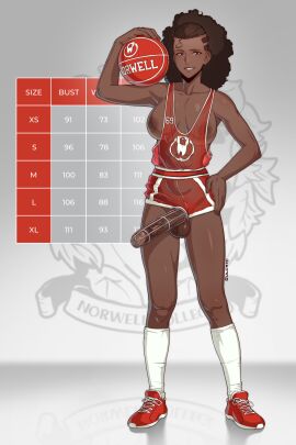 1futa balls basketball basketball_(ball) basketball_(object) basketball_jersey basketball_player basketball_shorts basketball_uniform big_breasts big_cock big_dick big_penis big_penis_in_chastity big_penis_small_balls breasts caged caged_cock caged_dick caged_futa caged_penis casual chastity chastity_cage chastity_device clothed clothing cock commission dark-skinned_futa dark_body dark_nipples dark_penis dark_skin dick erection female footwear futa_only futanari human intersex looking_at_viewer mostly_nude nipples norwell_college ooney101 penis penis_through_leghole see-through see-through_clothes see-through_clothing see-through_shirt see-through_top shorts small_balls smile smiling smiling_at_viewer solo sports_uniform sportswear standing sulcate tagme text text_on_clothing tomboy vein veiny veiny_penis