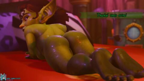 1girls 3d 3d_animation animated ass ass_focus barefoot blizzard_entertainment butt_focus dialogue digital_media_(artwork) feet female goblin goblin_(warcraft) goblin_female green_body green_skin looking_at_viewer looking_back loop looping_animation monster monster_girl shaking_ass shaking_butt shortstack solo solo_focus tagme tammilicious text video warcraft world_of_warcraft