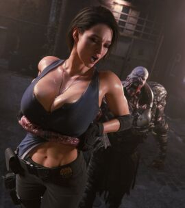 1boy 1girls 3d abs ass big_ass big_breasts breasts bust busty capcom chest cleavage curvaceous curvy curvy_figure female female_abs female_focus fit fit_female hips hourglass_figure huge_ass huge_breasts human jill_valentine jill_valentine_(sasha_zotova) large_ass large_breasts legs light-skinned_female light_skin male male/female mature mature_female muscular muscular_female nemesis_(resident_evil) resident_evil resident_evil_3 slim_waist tentacle tentacles thick thick_hips thick_legs thick_thighs thighs toned toned_female top_heavy vexonair voluptuous voluptuous_female waist wide_hips