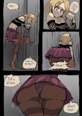 1girls 4koma @_@ ass biku blonde_hair blush brown_bag desperation door english_text female handbag have_to_pee leaking leaking_urine need_to_pee original original_character panties panties_under_pantyhose pantyhose pee_leak peeing peeing_self short_hair skirt skirt_lift speech_bubble sweat thighband_pantyhose underwear wet wet_panties wetting_panties wetting_pantyhose wetting_self