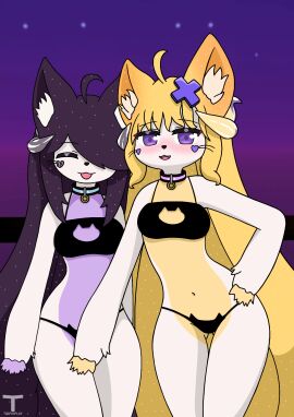 3girls black_hair bra exibitionism feline female female_only fox fox_ears fox_tail fur furry furry_ears genderswap genderswap_(mtf) karmavt kendomurft latam_virtual_youtuber nude nude_female panties purple_eyes rule_63 surprised thick_thighs tony_x_play tonyxplay virtual_youtuber vtuber vtuberfanart waton white_body white_fur yellow_fur yellow_hair youtube youtube_hispanic