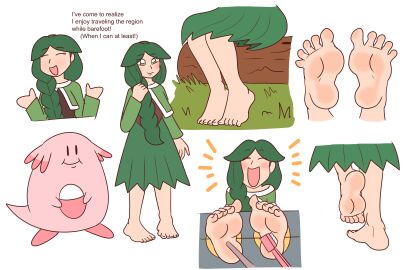 barefoot chansey cheryl_(pokemon) compysteps feet feet_fetish feet_focus female foot_fetish foot_focus igzonen pokemon stocks tickling tickling_feet