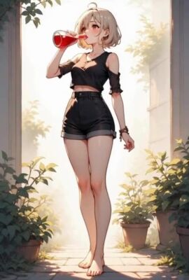 ai ai_art ai_generated clawed_fingers dragon_girl dragon_horns dragon_humanoid dragon_tail metamorphosis no_sound potion red_scales ripped_clothing scales tagme transformation undressing video