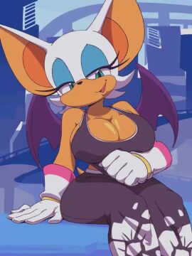 2025 2d_animation 3:4 5_fingers animated anthro areola arm_support artist_name bat big_breasts black_nose blue_eyes bottomwear bouncing_breasts breasts cleavage clothed clothed_anthro clothed_female clothing clothing_lift eyelashes eyeshadow female female_anthro fingers flashing flashing_breasts frame_by_frame front_view glistening glistening_breasts gloves hair handwear huge_breasts looking_at_viewer makeup mammal membrane_(anatomy) membranous_wings nipples pants presenting presenting_breasts rouge_the_bat sega shirt shirt_lift short_playtime sitting smile smiling_at_viewer solo sonic_riders sonic_the_hedgehog_(series) spread_legs spreading tagme tail text thick_thighs three-quarter_view topwear twistedgrim video white_hair wide_hips wings