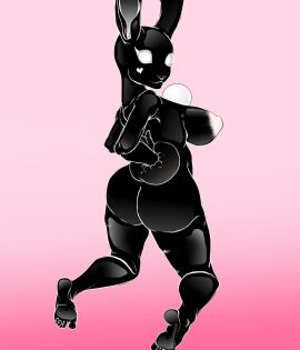 anatomically_correct anthro areola ass big_areola big_ass big_breasts big_butt big_nipples black_body black_fur blue_body blue_skin breasts digital_drawing_(artwork) digital_media_(artwork) eyelashes feet female fluffy fluffy_tail fur hare heart_symbol heart_tattoo hi_res huge_ass huge_breasts huge_butt humanoid lagomorph leporid long_ears long_eyelashes looking_back mammal multicolored_body multicolored_fur nipples nude nude_anthro pinup pose rabbit simple_background smile solo solo_focus tail tattoo thick_thighs toes two-tone_body two-tone_fur unfunny_kitty white_eyes wide_hips