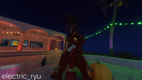 3d electric_ryu fazclaire's_nightclub female fexa five_nights_at_freddy's fnia foxy_(cally3d) foxy_(fnaf) fredina's_nightclub futa_only futanari horsecock intersex nude nude_female solo vrchat vrchat_avatar watermark
