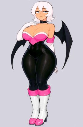 2d big_hips blue blue_eyes breasts curvy female humanized massive_ass massive_breasts massive_butt massive_hips mobian mobian_(species) mobian_bat rouge_the_bat rouge_the_bat_(cosplay) sega sonic_(series) sonic_adventure_2 sonic_the_hedgehog_(series) white_hair