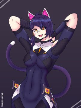 1girls 2024 2024s abs alternate_version alternate_version_available armpits arms_up athletic athletic_body athletic_female background black-haired_female black_hair breasts cat_ear cat_ears cat_girl cat_tail catgirl clothed clothed_female clothing color colored epic_games erisa_(fortnite) female female_focus female_only fortnite fortnite:_battle_royale hand_behind_head hand_behind_neck keyttheball large_boob large_boobs large_breast large_breasts large_tits looking_at_viewer open_mouth presenting presenting_body sfw shaded simple_background simple_shading solo solo_female solo_focus standing staring_at_viewer watermark yellow-eyed_female yellow_eyes