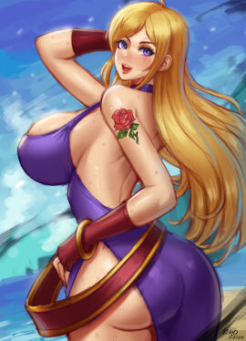 1girls 2024 arm_behind_head arm_tattoo ass b._jenet bbw belt big_ass big_breasts big_butt bimbo blonde_hair blush bracelet breasts bubble_ass bubble_butt busty cleavage dress fat_ass fatal_fury fatal_fury:_city_of_the_wolves female female_focus female_only fingerless_gloves flower_tattoo garou:_mark_of_the_wolves gloves hand_on_own_hip hi_res high_quality high_resolution highres hips jewelry king_of_fighters kof kyopink large_ass large_breasts legs light-skinned_female light_skin lips lipstick long_dress long_hair looking_at_viewer looking_back makeup model_pose open_mouth pale-skinned_female pale_skin pink_lips pink_lipstick pinup pose posing presenting_ass presenting_butt purple_eyes red_gloves red_lips rose_tattoo sensual shoulder_tattoo sideboob skimpy skimpy_clothes skimpy_dress smile snk solo solo_female solo_focus source_request standing sweat tattoo teeth the_king_of_fighters thick_thighs thighs tongue very_high_resolution wide_hips