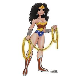 bare_legs bare_shoulders black_eyes black_hair bodysuit boots bracelet bracelets breasts cleavage daltrinador dc dc_comics earrings female holding_object long_hair muscular solo tagme tiara voluptuous whip wonder_woman