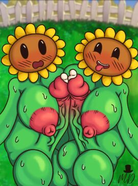 1girls anthro anthrofied ass breasts female flora_fauna futanari intersex penis plant plant_girl plant_humanoid plantie plants_vs._zombies plants_vs_zombies popcap_games pussy sunflower_(pvz) twin_sunflower_(pvz)
