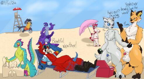 absurd_res animal_genitalia anthro arctic_fox avian balls beak bird bodily_fluids breasts canid canine clothed clothing corvid corvus_(genus) digital_media_(artwork) dragon english_text epic_games erection eyewear feathers female fennix_(fortnite) fish fortnite fox fur genital_fluids genitals green_body group hair hi_res hybrid_(fortnite) kimiko_(fortnite) kimiko_five-tails leaking_precum lizard lizzik male mammal marine muscular muscular_anthro muscular_male mythological_creature mythological_scalie mythology nipples nude orbical oscine parrot partially_clothed passerine paulie_featherface pecs penis pink_hair precum pussy reptile safety_first_steve scales scalie shark sunglasses swimwear tail text tongue tongue_out true_fox volpez_(fortnite) white_body white_fur