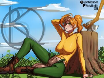 1futa animal_genitalia animal_penis balls big_breasts blonde_hair breasts casual_exposure clothed clothing exposed_balls exposed_penis fully_sheathed futa_only futanari horsecock horsecock_futa huge_balls human human_with_animal_genitalia human_with_horsecock intersex light-skinned_futa light_skin mostly_clothed nsfwblackle penis ponytail robin_(stardew_valley) sheath short_hair solo stardew_valley sweat sweatdrop sweater sweating