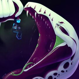 absurd_res anthro blood_python blush blush_lines bodily_fluids breath candy chewis_(scalesack) dangling dessert duo extreme_size_difference fangs food food_creature glowing gummy_(food) gummy_creature gummy_snake headshot_portrait hi_res human imminent_vore living_candy macro macro/micro male male/male mammal micro mouth_shot nervous open_mouth oral_vore portrait python reptile saliva saliva_string scalesack_(hex) scalie size_difference snake snake_vore teeth thunk_(thunkafterhours) tongue tongue_out translucent vore