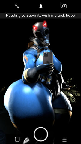 1girls 3d ass ass_bigger_than_head ass_bounce ass_clapping between_ass big_thighs bigbutt bottom_heavy branimation breasts curvy_female devil_horns female female_focus fempyro gasmask gigantic_ass gigantic_thighs hi_res highres huge_ass huge_butt latex looking_at_viewer massive_ass massive_butt massive_thighs medium_breasts phone_screen round_ass snapchat solo tagme team_fortress_2 wide_hips