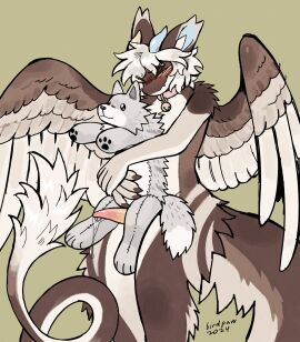 2024 >_< animal_genitalia animal_penis anthro artist_name asymmetrical_horns bell bell_collar birdpaw_(artist) black_pawpads blue_horn blue_inner_ear blush bodily_fluids brown_body brown_claws brown_ears brown_fur brown_tail brown_wings claws closed_eyes collar collar_only countershading digital_media_(artwork) dipstick_ears dragon dripping ear_markings feathered_dragon feathered_scalie feathered_wings feathers fur furred_dragon furred_scalie genital_fluids genitals green_background grey_body grey_fur hair hi_res holding_object holding_plushie horn hug hugging_object hugging_plushie male multicolored_body multicolored_ears multicolored_feathers multicolored_tail multicolored_wings mythological_creature mythological_scalie mythology nude pawpads penis pink_collar pink_penis plushie plushophilia portrait precum precum_drip scalie simple_background smile solo standing stitch_(sewing) tail tail_tuft tan_arms tan_body tan_ears tan_feathers tan_fur tan_hair tan_wings tapering_penis three-quarter_portrait tuft white_arms white_body white_countershading white_fur white_hair white_legs white_tail white_tail_tuft wings yellow_horn