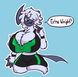 absol atakenvoice big_breasts breast_expansion breast_growth breast_growth_(enlargement) breasts bursting_breasts cleavage cynthia_(lunarspy) female furry huge_breasts pokemon pokemon_(species) ripped_clothing simple_background tagme thick_thighs wide_hips