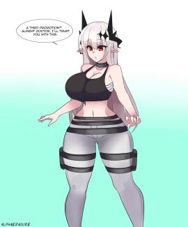 1girls alphaerasure animated arknights ass_expansion bandages big_breasts black_tanktop blush body_transformation breast_expansion breast_growth breast_growth_(enlargement) breasts crown female figure_transformation gif hourglass_figure jeans long_ears long_hair mudrock_(arknights) red_eyes straps thick_thighs torn_clothes transformation white_hair white_jeans white_legwear