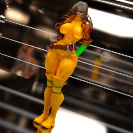 1girls 2024 3d abs anna_marie artist_request ass bodysuit bodysuit_under_clothes boxing_ring breasts brown_hair brunette_hair clothed clothed_female clothing curvy female female_only gloves green_clothing green_eyes green_headband headband hourglass_figure human human_only jacket light-skinned_female light_skin lips marvel marvel_comics red_lips ring rogue_(x-men) southern southern_belle superhero superheroine tight_clothes tight_clothing tight_fit two-tone_hair white_hair white_streak x-men yellow_clothing