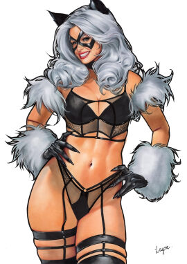 1girls 2024 abdominals black_cat_(marvel) breasts bylayne cat_tail digital_drawing_(artwork) digital_media_(artwork) felicia_hardy female female_only hands_on_own_waist hips hourglass_figure light-skinned_female light_skin lingerie long_hair marvel marvel_comics mask masked masked_female nails pinup red_lipstick revealing_clothes shiny_skin skimpy skimpy_clothes smile smiling smiling_at_viewer solo solo_female spider-man_(series) superheroine thick thick_thighs voluptuous voluptuous_female waist white_background white_hair