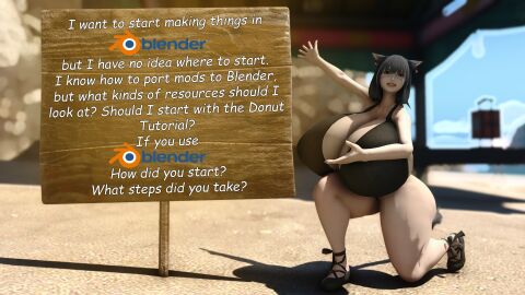 1girls 3d breasts cat_ears cat_girl cat_tail catgirl female female_only final_fantasy final_fantasy_xiv grey_hair huge_breasts hyper hyper_breasts light-skinned_female light_skin looking_at_viewer miqo'te nashu_mhakaracca pale-skinned_female pale_skin slutsofffxiv smiling_at_viewer square_enix tagme thick_thighs