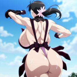 1girls armor ass ass_focus attractive attractive_body back_muscles blue_sky breasts breasts_bigger_than_head breasts_out bubble_ass bubble_butt busty cattleya child_bearing_hips clenched_fist clenched_hands detached_collar faceless_female facing_away fat_ass female female_focus female_only fingerless_gloves flower flower_hair_ornament from_behind gauntlet gigantic_breasts gloves hair_flower hair_ornament hair_scrunchie high_resolution highleg highleg_leotard huge_ass human human_female impossible_clothes larger_female leotard long_hair low_ponytail massive_breasts mature mature_female milf muscles muscular muscular_female outdoors provocative provocative_clothing queen's_blade rear_view revealing_clothes running sagging_breasts screencap skimpy skimpy_clothes sweat thick thick_ass thick_body thick_legs thick_thighs top_heavy top_heavy_breasts viewed_from_behind voluptuous voluptuous_female wedgie wide_hips