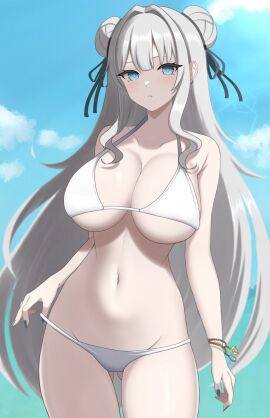 1girls almost_naked almost_nude ass_visible_through_thighs bare_belly bare_chest bare_hands bare_hips bare_legs bare_midriff bare_navel bare_shoulders bare_thighs belly belly_button bikini bikini_bottom bikini_bottom_pull bikini_only bikini_pull bikini_top black_hair_ribbon black_hair_tie black_ribbon blue-eyed_female blue_eyes blue_sky breasts bust_cup busty busty_female child_bearing_hips cleavage clouds collarbone curvaceous curvaceous_body curvaceous_female curvaceous_figure curvaceous_hips curvaceous_thighs curvy curvy_body curvy_female curvy_figure curvy_hips curvy_thighs day daytime dot_nose elbows exposed_arms exposed_belly exposed_chest exposed_hips exposed_legs exposed_midriff exposed_navel exposed_shoulders exposed_skin exposed_thighs female female_focus female_only fingernails fingers grey_fingernails grey_nail_polish grey_nails groin hair_bun hair_ribbon hair_tie high_resolution highres horizon hourglass_figure large_breasts lean_figure legs light-skinned_female light_skin lips long_hair looking_at_viewer looking_down looking_down_at_viewer midriff mostly_nude nail_polish nails naked naked_female narrow_waist navel nearly_nude nude nude_female nudity ocean original original_art original_artwork original_character outdoor_nudity outdoors outside pale-skinned_female pale_skin practically_nude ribbon sea seductive_body seductive_cleavage seductive_hips seductive_thighs shoulders silver-haired_female silver_hair sky slender_body slender_waist slim_female slim_waist smooth_skin solo standing string_bikini surippa1010 swimsuit swimwear thick_thighs thigh_gap thighs thin_waist twin_buns upper_body v-line very_long_hair white-haired_female white_bikini white_bikini_bottom white_bikini_only white_bikini_top white_eyebrows white_hair white_string_bikini white_swimsuit white_swimwear wide_hips