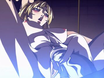 00s 1boy 1girls 2004 animated ass back bible_black bible_black_new_testament blonde_hair bouncing_breasts breasts clitoral_stimulation clitoris completely_nude erection female high_ponytail large_breasts lying nipples nude on_back oshima_takeshi penis ponytail pubic_hair purple_eyes pussy pussy_juice saeki_kaori sex shin_bible_black spread_legs spread_pussy straight tagme teasing thighs uncensored vice_principal wide_hips