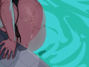 1boy 1girls areola_slip arms_held_back ass audible_throbbing bent_over big_areola black_bikini black_hair black_lipstick comic_dub cyberboi dark-skinned_male female female_only from_side grey_body hotel_transylvania huge_ass huge_breasts light-skinned_female light_skin lipstick longer_than_30_seconds male mavis_dracula micro_bikini nipple_bulge pool psydevil pubic_hair pubic_hair_peek sex sex_from_behind side-tie_bikini skimpy_bikini slideshow sound sound_edit splits standing standing_sex standing_split stealth_sex straight tagme thick_thighs vampire vampire_girl video