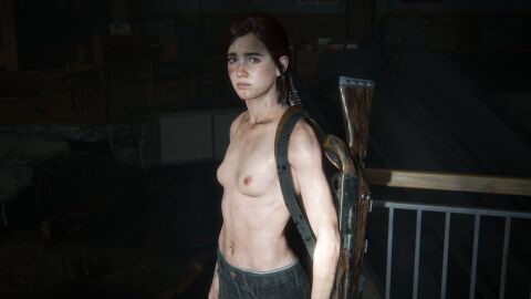 1girls 3d accurate_art_style athletic_female breasts brown_hair casual clothing d ellie_(the_last_of_us) ellie_williams etailed_background female female_only firearm gun hair human jeans nipples nude_filter nude_mod official_style pale_skin pants pants_only realistic rifle screencap shirtless skinny slim small_breasts solo standing standing1girls tattoo the_last_of_us the_last_of_us_2 tomboy toned toned_female topless video_games vyet3d weapon