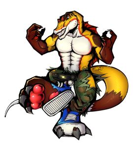 absurd_res claws clothing dinosaur enlen footwear foxlightning genitals growth hi_res male paws penis prehistoric_species reptile ripping scales scalie shoes solo spinosaurid spinosaurus tearing theropod transformation