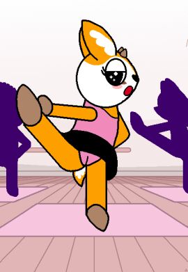 absurd_res aggressive_retsuko aggretsuko anthro bottomwear camel_toe cameltoe clothed clothing deer female hi_res hrelterskrelter mammal pussy raised_bottomwear raised_clothing raised_skirt sanrio skirt solo stretching tsunoda_(aggretsuko) yoga yoga_mat