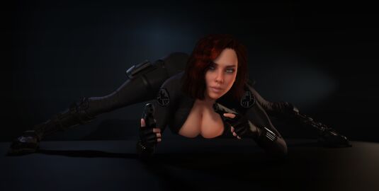 1girls 3d 3d_(artwork) actress alternate_ass_size alternate_breast_size ass asymmetrical_hair big_ass black_bodysuit black_widow_(marvel) bodysuit breasts breasts_bigger_than_head celebrity cleavage clothed clothed_female dual_wielding enormous_breasts female female_only gigantic_breasts gloves green_eyes gun hair_over_one_eye holding_gun holding_object holding_weapon hourglass_figure huge_breasts human human_female jack-o_pose large_ass looking_at_viewer marvel marvel_cinematic_universe marvel_comics massive_breasts natasha_romanoff open_bodysuit open_clothes pistol real_person red_hair scarlett_johansson skin_tight solo solo_female thick_thighs tight_clothes vaako weapon weapons wide_hips