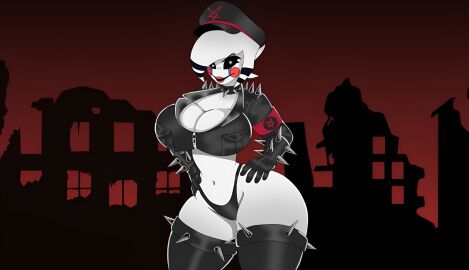 1girls animatronic animatronic_female anthro anthro_on_anthro ass big_ass big_breasts black_eyes breast_grab breasts breasts_out diyunk edit edited evil evil_eyes evil_face evil_smile fat_ass fazclaire's_nightclub female female_focus five_nights_at_freddy's fnaf fnazi focus fredina's_nightclub happy hat hell huge_ass humanoid looking_at_viewer love marie_(cally3d) marie_(cryptia) marionette_(fnaf) medibangpaint military_hat military_uniform nazi nazi_uniform punk punk_girl puppet_(fnaf) red_eyes self_upload smile solo taste voluptuous voluptuous_female white_skin