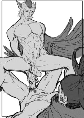 2boys 2d 2d_(artwork) abs anal anal_sex ass big_penis bird_boy bird_humanoid boso bosoromantics erect_penis erect_while_penetrated erection gay gay_sex hand_on_penis highres huge_cock large_penis league_of_legends male male/male male_on_male male_only male_penetrated male_penetrating male_penetrating_male muscular muscular_male no_color nude nude_male penis penis_in_ass rakan riding riding_penis riot_games seductive seductive_eyes sitting sitting_on_penis straight_to_gay toned toned_body toned_male unfinished vastaya video_game_character video_games yasuo