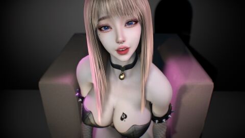 1girls 3d beauty_mark big_breasts blonde_hair blue_eyes blurry blurry_background bowsette_(cosplay) breasts choker crashbanditkut cute_face eyebrow_piercing eyebrows eyelashes female female_focus fishnets hair lipstick long_hair mole mole_under_eye neckwear nose_piercing original original_character partially_clothed queen_of_spades queen_of_spades_symbol shadow sitting solo spade_tattoo spiked_bracelet spikes tattoo virt-a-mate virtamate