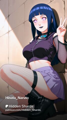 ai_generated goth goth_girl hyuuga_hinata money patreon patreon_hidden_shards