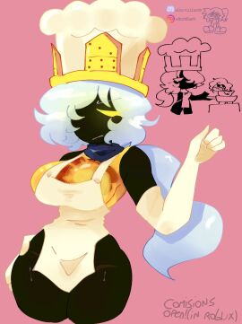 1eggs 1girls 1x1x1x1 apron betrayed_1x1x1x1 big_breasts big_thighs black_body breasts clothes disgusted_face eltortillas09 eltortillas_(artist) female forsaken_(roblox) roblox roblox_game robloxian rule_63 sexism shedletsky simple simple_background tagme thick_thighs thighs white_hair yellow_eyes