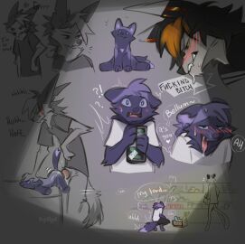 2024 anthro arm_tuft blush bodily_fluids bottomless canid canine canis clothed clothing coyote cross-popping_vein cum_on_plushie dialogue digital_drawing_(artwork) digital_media_(artwork) domestic_dog drooling elbow_tuft english_text erection fox fully_clothed fur gay gay_anal gay_male gay_sex head_tuft holding_object homosexual homosexual_male homosexual_sex hybrid hyilpi looking_pleasured male male/male male_only male_penetrated male_penetrating male_penetrating_male mammal notched_ear open_mouth purple_body purple_fur saliva sex shirt shopping speech_bubble surprised_expression t-shirt text tongue tongue_out topwear tuft vi-bellum_(hyilpi) voodoo voodoo_sex winston_whitetail yaoi