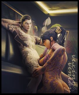 1boy 1girls 2024 3d ass black_hair blender blowjob breasts closed_eyes completely_nude daughter_(lore) detailed_background duo epic_games erect_penis erection father father_(lore) father_and_daughter fellatio female female_focus fortnite fortnite:_battle_royale freckles freckles_on_face golden_hands handjob handjob_while_sucking hi_res highres holding_hair imminent_oral imminent_sex incest jules_(fortnite) light-skinned_female light-skinned_male light_skin looking_at_partner looking_pleasured male male/female medium_breasts midas_(fortnite) nose_piercing nude nude_female nude_male on_couch on_knees oral oral_penetration oral_sex passionate passionate_sex penis pleasure_face plunger_position scar scar_across_eye scar_on_face side_view sideboob sitting stroking stroking_penis sucking sucking_penis tattoo tattoos tattoos_everywhere vexingvenery watermark