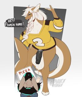 1futa 2023 4_toes animal_humanoid anthro balls barefoot big_balls biped black_penis bottomless braided_hair clothed clothing container cum_from_penis dated delivery_(commerce) duo english_text eyebrows feet fish fish_humanoid flaccid food food_delivery futa_focus futanari genitals hair hi_res huge_balls humanoid intersex lagomorph lagomorph_humanoid larger_futa larger_intersex leporid_humanoid long_hair mammal mammal_humanoid marine marine_humanoid number_on_clothing penis pizza pizza_box pizza_delivery rabbit_ears rabbit_humanoid shark shark_humanoid signature simple_background size_difference skimpy speech_bubble sweater sweater_only sweetburn sweets_remivas_(sweetburn) teeth text text_on_box toes topwear topwear_only vein veiny_penis white_hair