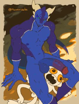 2boys 2d abstract_background animated anthro_on_anthro balls balls_on_face between_thighs big_dom_small_sub blue_body cartoony cat_ears cat_tail cute dominant_male dragon e-zoid erection felid feline feline_humanoid foreskin gasp gasping gay genitals glans glistening glistening_penis half-erect hand_on_thigh horns humanoid_genitalia humanoid_penis male male_only mawarisaka3 multicolored_body muscular muscular_arms muscular_male muscular_thighs mythological_creature mythological_scalie navel nipples nude nude_male pecs pectorals penis poney scalie scissoring sharp_teeth short_playtime sitting size_difference squish tagme tail toony two-tone_penis uncircumcised uncut vein veiny_penis wao_(e-zoid) white_body yaoi yellow_sclera