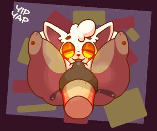 2024 animal_genitalia animal_pussy animated bodily_fluids brown_body canine_genitalia canine_pussy cremis disembodied_penis duo fast_sex female feral fur genital_fluids genitals glowing glowing_eyes happy hi_res legs_up looking_at_viewer male male/female neck_tuft open_mouth pal_(species) palworld paws penetration penis pocketpair pussy solo spread_legs spreading tuft vaginal_fluids vaginal_penetration white_body white_fur yellow_eyes yipyapossum