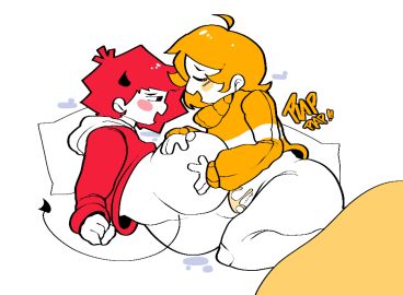 2d 2d_(artwork) anal anal_sex ass big_ass big_butt bottomless bottomless_femboy bottomless_male character_request commission dani_(danielito) danielito demon demon_boy demon_horn demon_tail duo duochrome femboy femboy_penetrated hoodie male male/male male_penetrated male_penetrating male_penetrating_male onomatopoeia penetration penile penile_penetration penis penis_in_ass plap plapping red sex sweater tail thick_ass thick_butt topwear topwear_only yellow