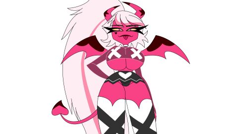 breasts female helluva_boss huge_breasts looking_at_viewer smiling_at_viewer verosika_mayday_(helluva_boss) vivienne_medrano vivziepop